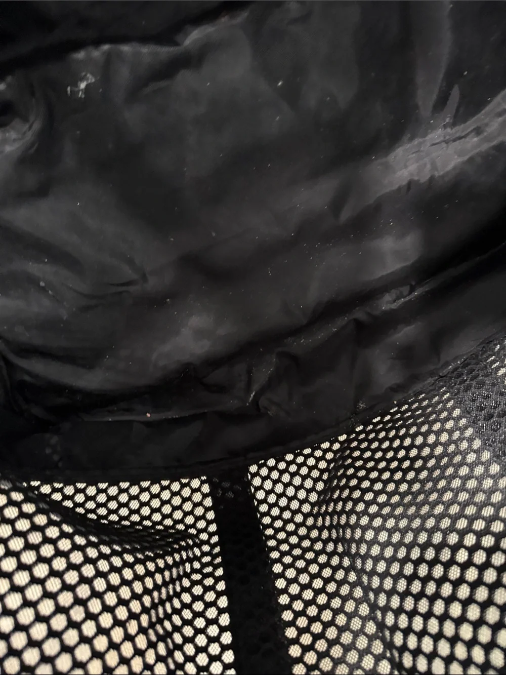 Victoria's Secret Black Mesh & Patent Trim Tote